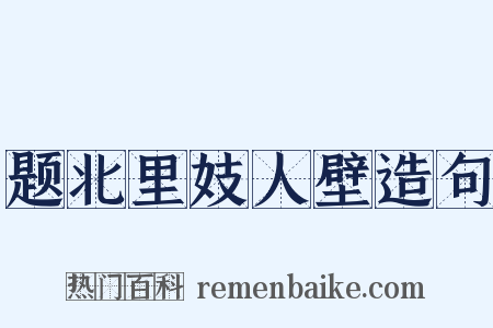 题北里妓人壁造句是什么意思的图片